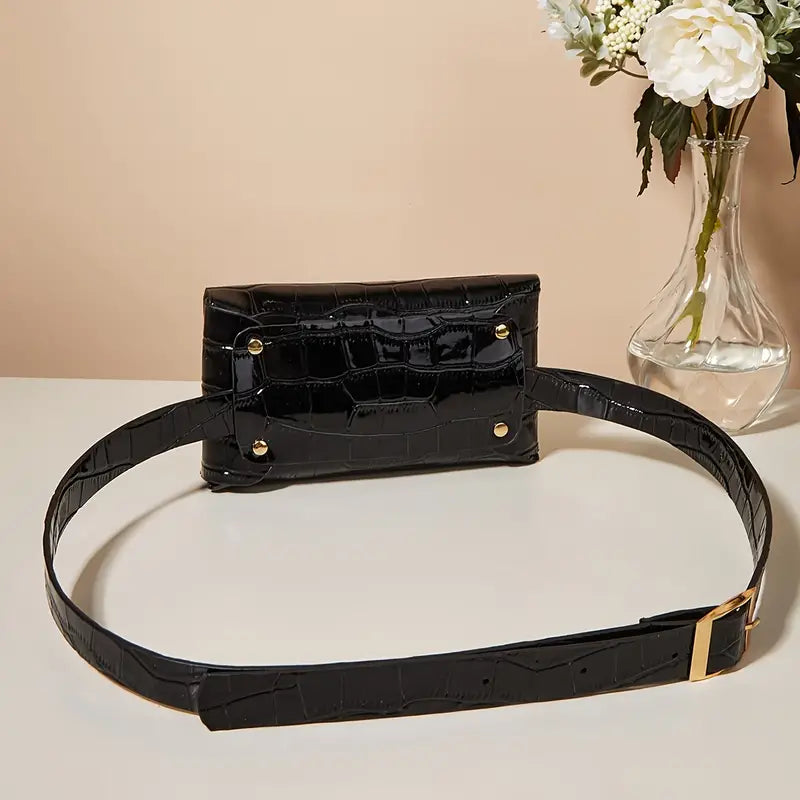 Faux Leather Waist Belt 