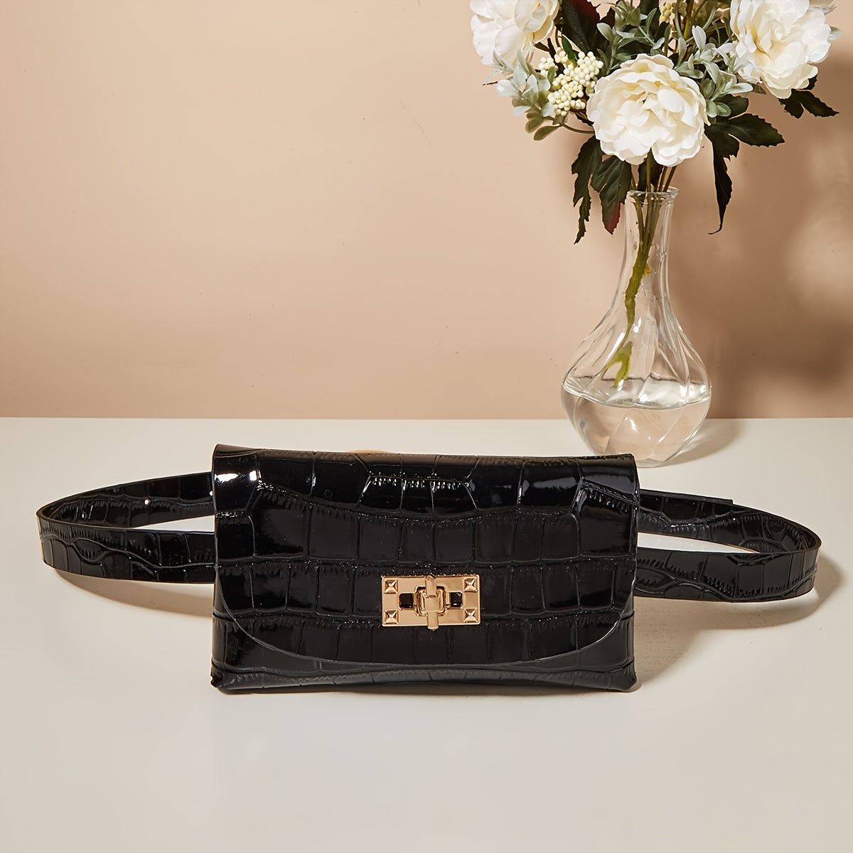 Faux Leather Waist Belt 