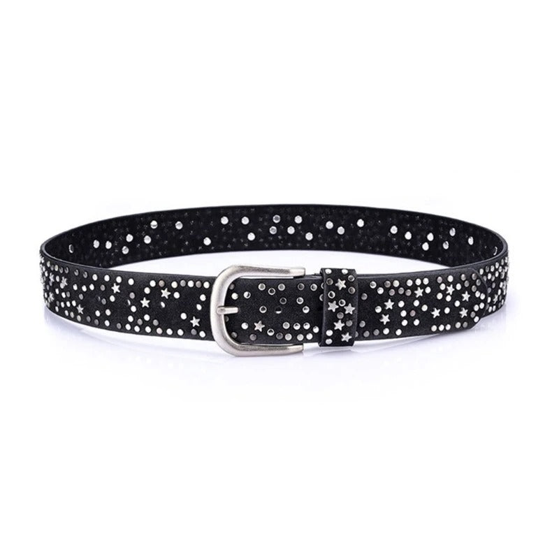 Ceinture noire cloutée 