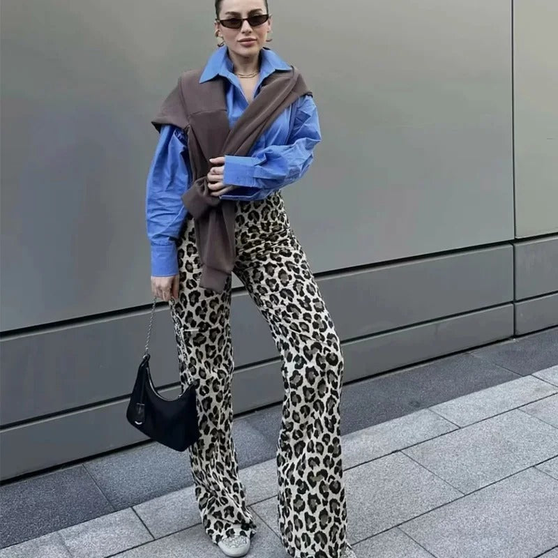 Pantalón Flare de Leopardo