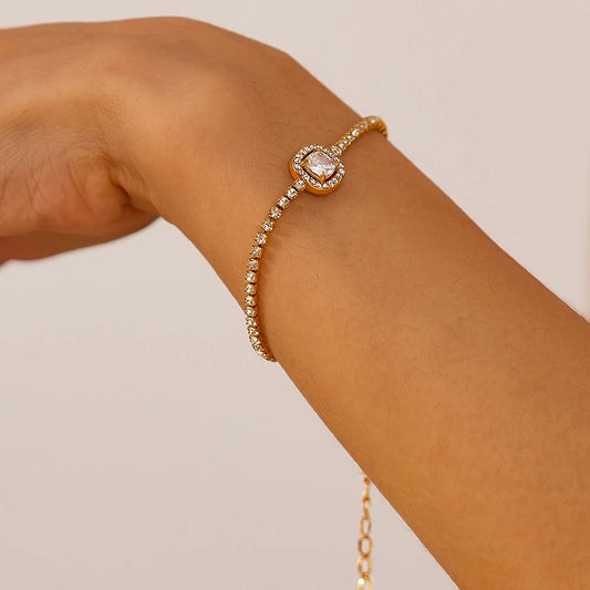 Pulsera de Circonitas con Piedra