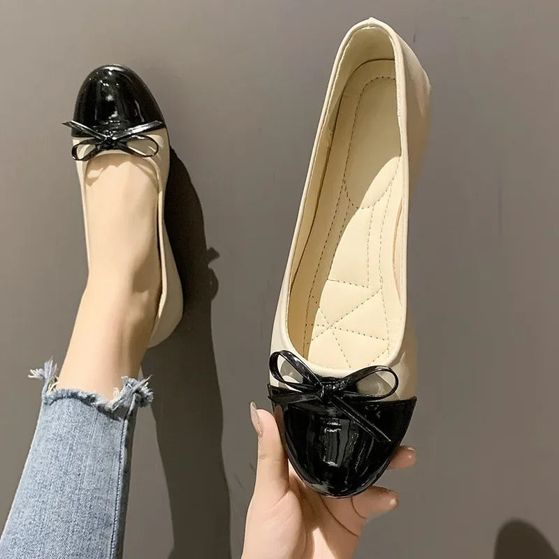 Ballerines Bicolores avec Noeud