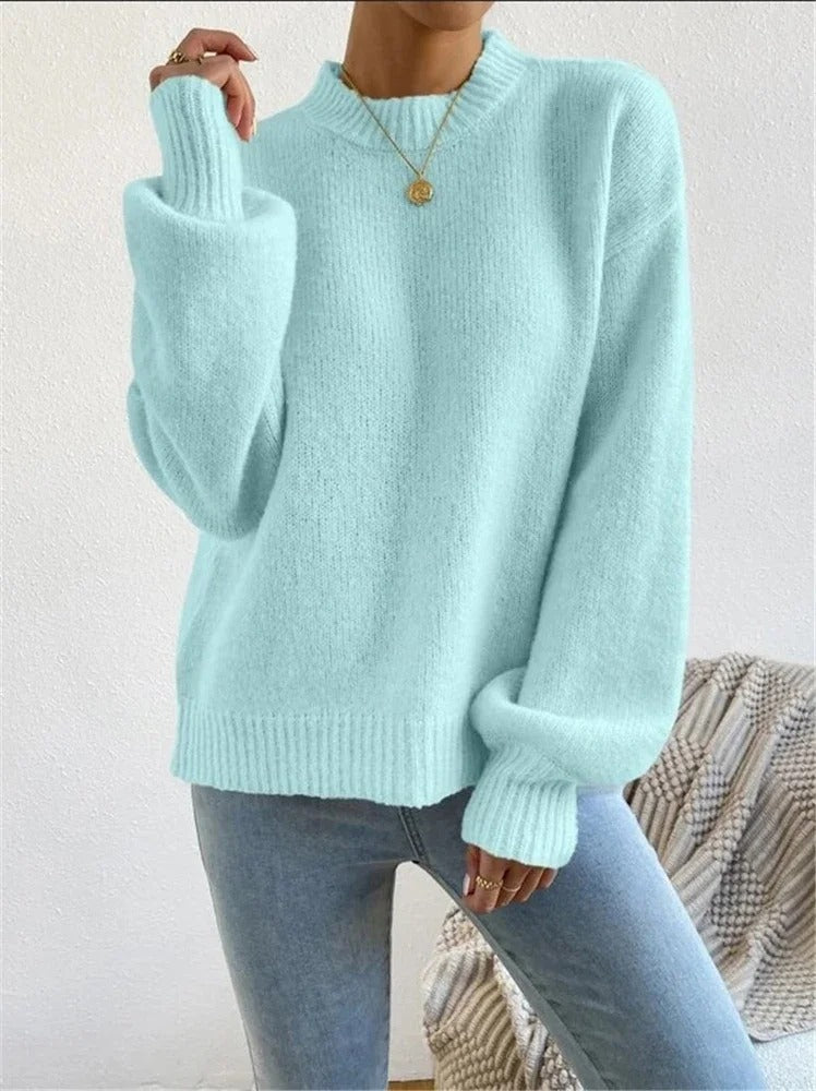 Mint Green Round Neck Sweater 